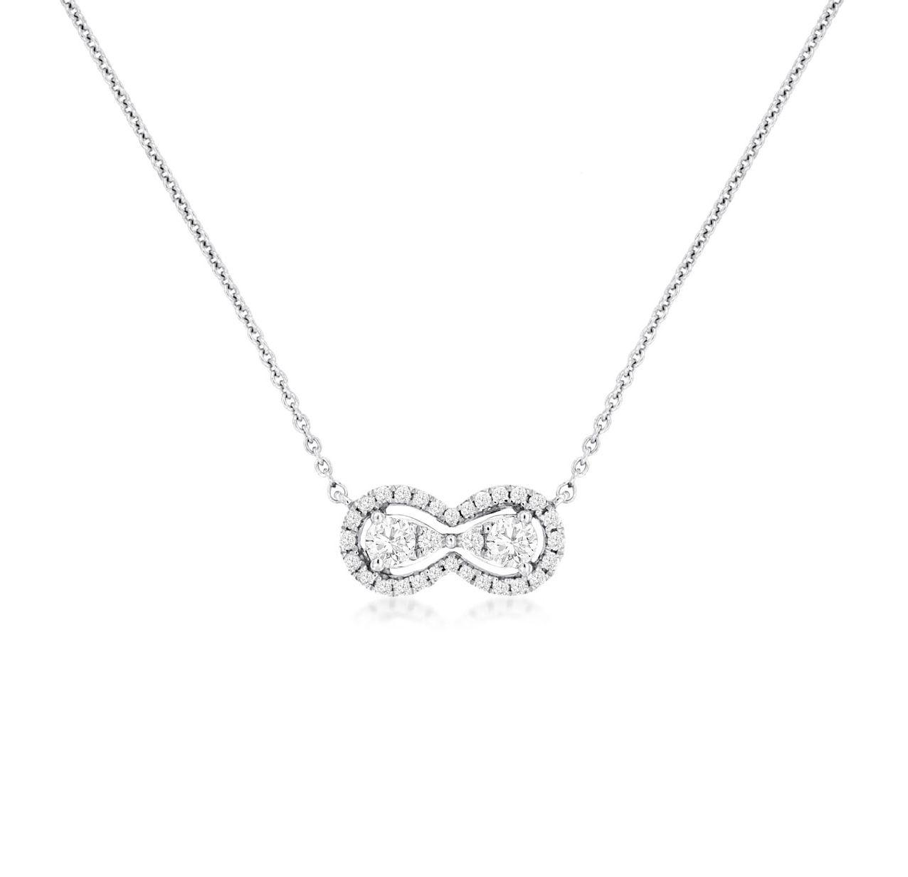 Sabel Collection White Gold Diamond Bow Pendant